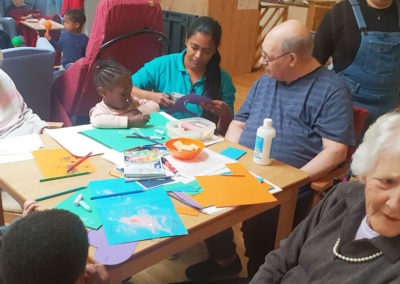 Arts and crafts with Cece's Rainbow Kids at Lukestone Care Home 7