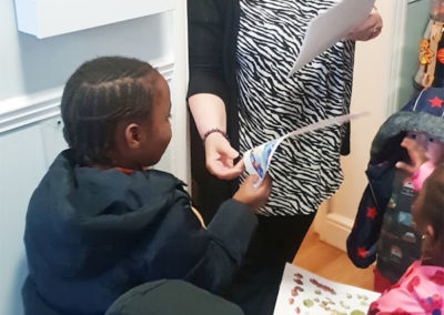 Arts and crafts with Cece's Rainbow Kids at Lukestone Care Home 8