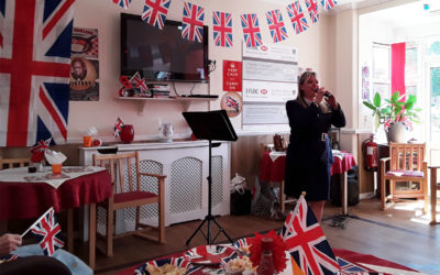 Entertainer Hayley performs songs for D-Day at Meyer House Care Home
