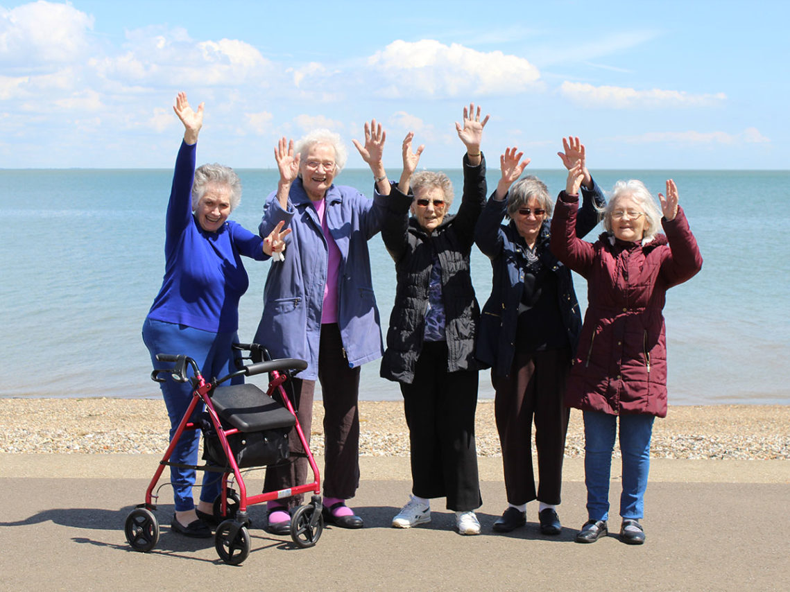 Sonya Lodge Residential Care Home ladies visit Minster Beach
