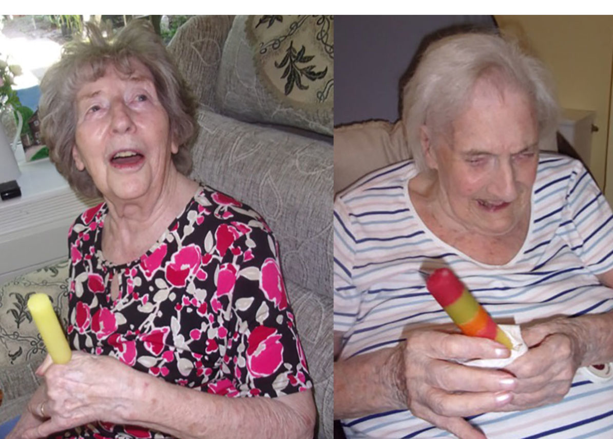 Ladies at Lulworth House enjoying ice lollies