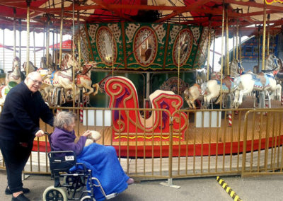Luketone residents by a carousel at Herne Bay
