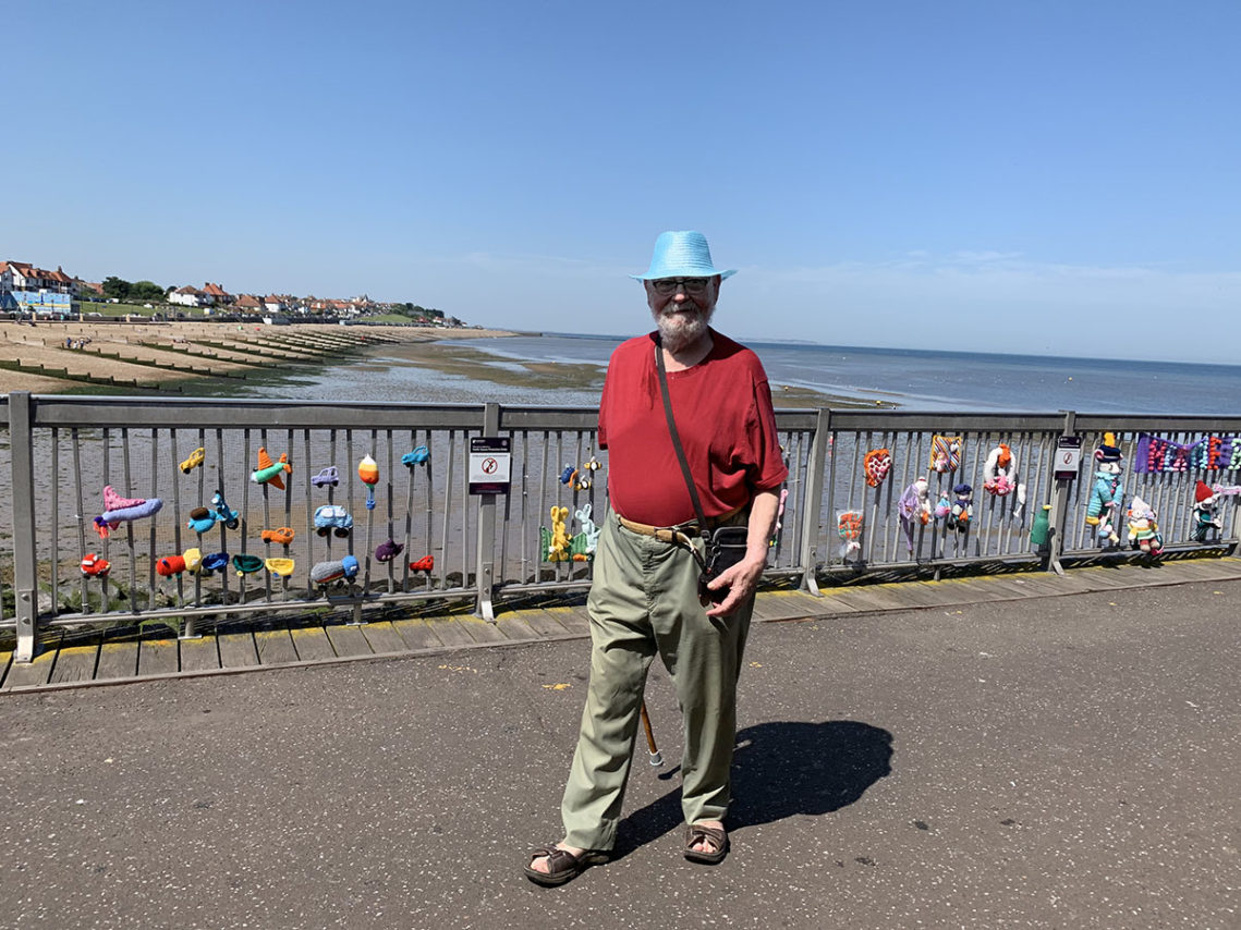 Lulworth House resident standing on the sea front promenade at Herne Bay