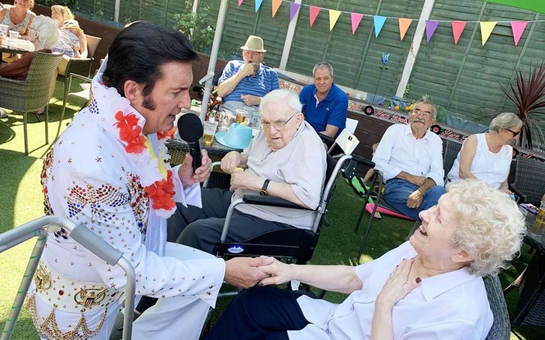 BBQ party in the sunshine at Lulworth House Residential Care Home
