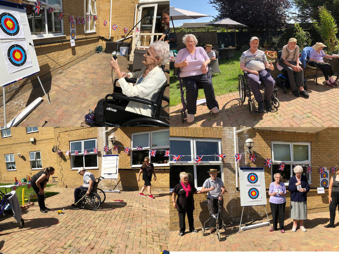 Sports day events at Silverpoint Court Residential Care Home