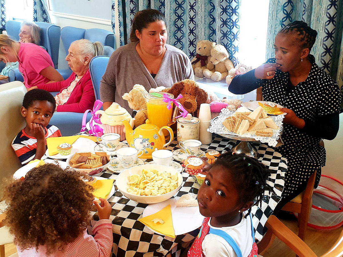 National Teddy Bear Day tea party at Lukestone Care Home