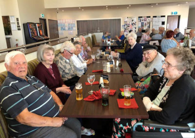Residents out socialising for lunch
