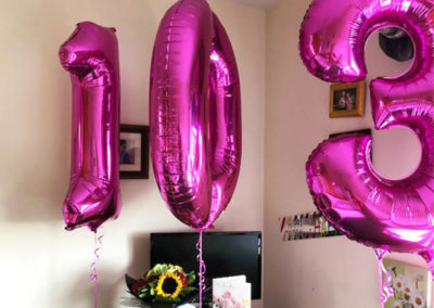 Pink 103 birthday balloons