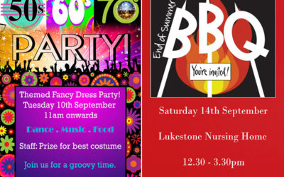 Lukestone party and BBQ promotional posters