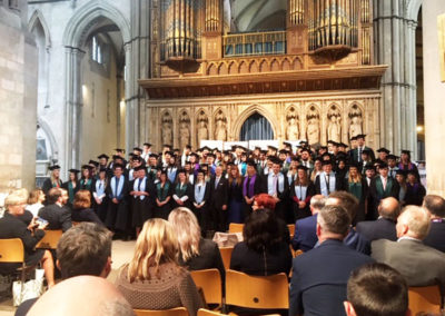 Graduation award ceremony at Rochester Cathedral