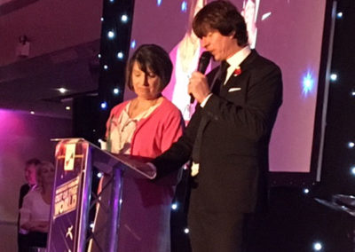 Sylvia Stock on stage at The Great British Care Awards