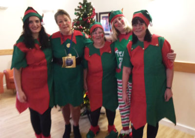 The staff team at Hengist Field dressed up as Christmas elves