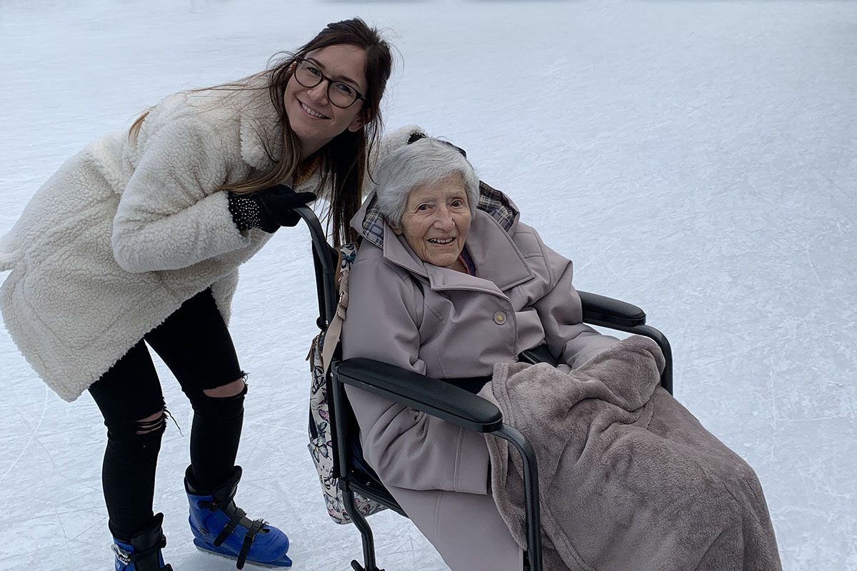 Lulworth House Residential Care Home residents take to the ice