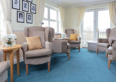 The Upstairs TV Lounge at Silverpoint Court Residential Care Home