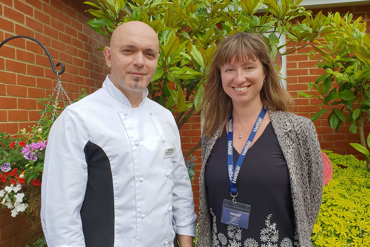 Adrian Silaghi (Head of Catering Services) and Leni Wood (Nutrition and Wellness Manager)