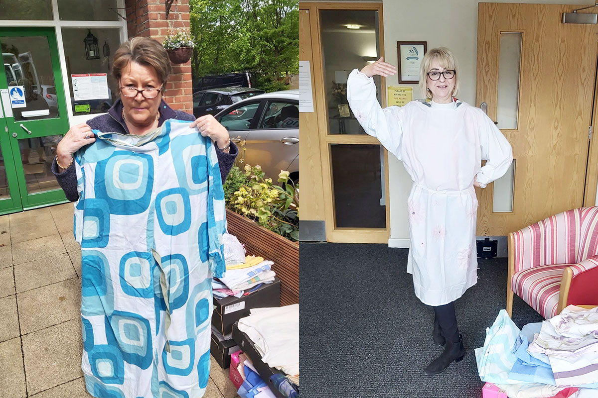 Sewing community donates handmade gowns to Nellsar Care Homes