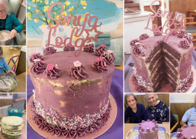 Sonya Lodge Residential Care Home's layered sponge cake
