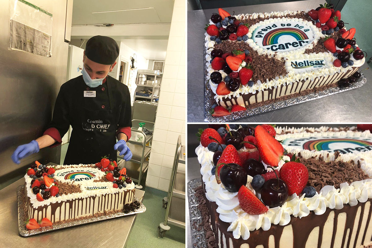Chef Cosmin's cake made for Carers Week at Princess Christian Care Home