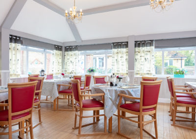 We have a large dining room in the downstairs conservatory