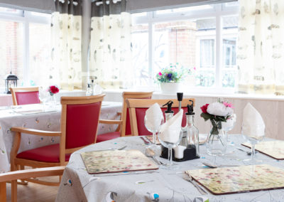 Our dining room enables residents to socialise at mealtimes