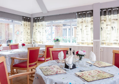 Our dining room has all round views of the garden