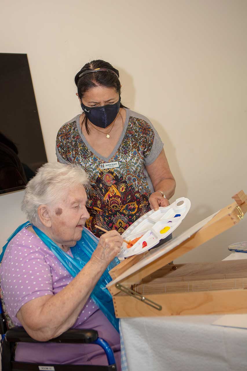 Loose Valley Care Home residents enjoy arts and crafts activities