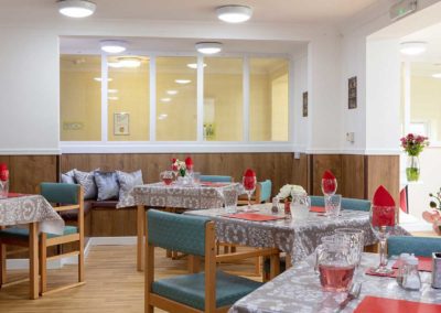 The dining room at Sonya Lodge Residential Care Home