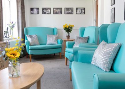 Lounge area and cinema room at Sonya Lodge Residential Care Home