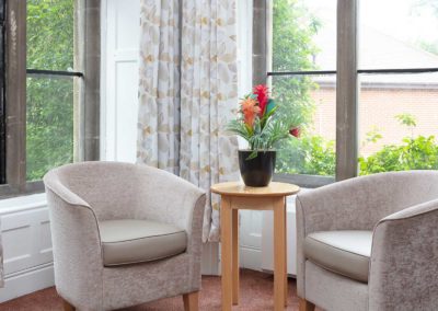 Lounge area at The Old Downs Residential Care Home