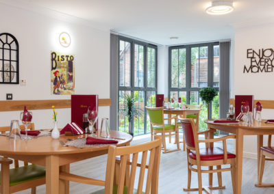 Downstairs Dining Area at Hengist Field Care Home